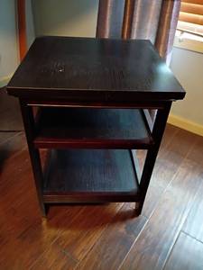 lot 2025 image: Black Side Table.  24 x 18 x 18.   Located in Basement with Walkout