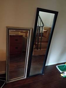 lot 2028 image: 2 Full Length Mirrors.  39 x 15 and 51 x 15.   Located in Basement