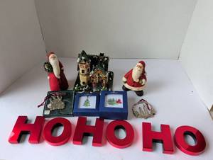 lot 3009 image: Christmas Decoration Collection Mixed Holiday Items with Swarovski Crystal ornaments