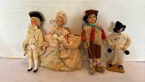 lot 3149 image: Period Costume Dolls Set of Four