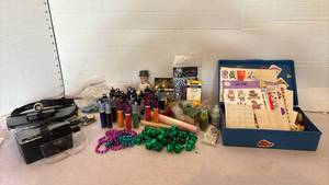 lot 3154 image: Bead making stuff, head piece for light and magnification with Mixed Craft and Hobby Supply Lot