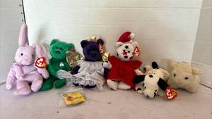 lot 3158 image: TY Beanie Baby Collection with Tags Plus a little wooly lamb
