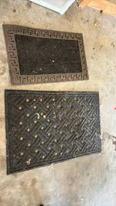 lot 3191 image: Rubber Door Mats with Greek Key Pattern