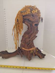 lot 3404 image: Driftwood.  Approximately 20in tall, 20in. long.  Made to look like a person