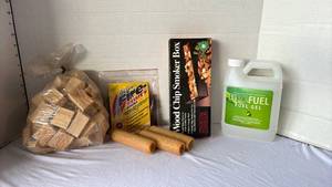 lot 3504 image: Wood Chip Smoker Box with Fire Starters and Bio Fuel Gel