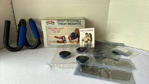 lot 3509 image: All Pro Adjustable Thigh Weights 6lb Pair Fitness Exercise Equipment and fat burning patches