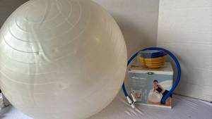 lot 3511 image: 65cm Exercise Ball with Hand Pump
