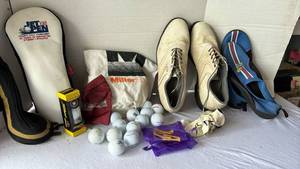 lot 3517 image: Size 12 Golf Shoes and Golf Accesories and some KU water shoes