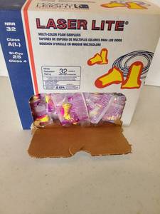 lot 3633 image: Laser Lite Multi-Color Foam Earplugs NRR 32 Class A