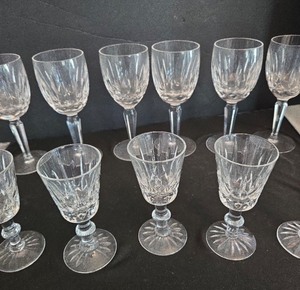 lot 1246 image: Waterford Crystal Wine Goblet Set of 11 Pieces