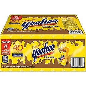lot 6016 image: Yoo-hoo Chocolate Drink, Boxes, 40 pk.6.5 fl oz. BB April 2027