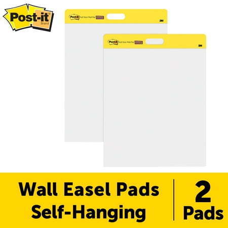 lot 9172 image: Post-it Wall Pad Easel Pad w Bonus Command Strips  20 in. x 23 in.  2 Pads