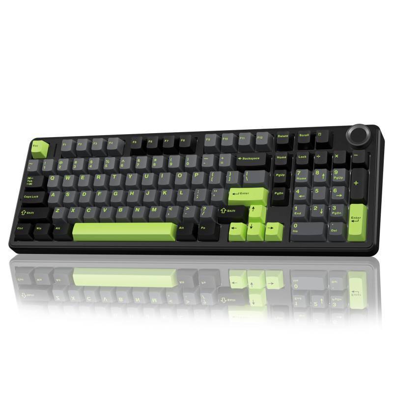 lot 9248 image: AULA F99 Pro Wireless Mechanical Keyboard with Knob,Creamy Sound,Tri-Mode BT5.0USB-C2.4GHz Hot Swappable Keyboard,Gasket Structure,RGB Backlit Computer Gaming Keyboards