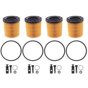 lot 5234 image: MOTOKU Pack of 4 Oil Filter wSeals for Kia Rio K5 Sorento for Hyundai Accent Sonata Venue Elantra Kona Santa Fe 1.6L 2018-2023 26350-2M000
