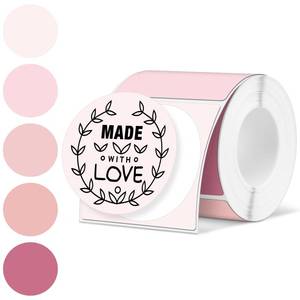 lot 5265 image: Ctosree 5 Colors Circle Thermal Sticker Labels Self Adhesive Round Direct Thermal Labels Multipurpose Printer Stickers for DIY, Name Tag 250 Pcs1 Roll (Morandi Spring,1.5 Inch)