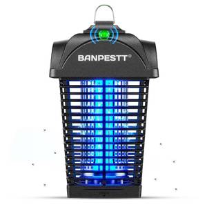 lot 5276 image: BANPESTT Bug Zapper Outdoor - Plug in Electric 4000V Mosquito Killer - Waterproof IndoorOutdoor with Dusk-to-Dawn Sensor, Durable Grid & Easy-Clean Tray for Patio, Garden & Home (Black)