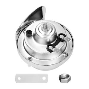 lot 5286 image: YTFRL 300DB Super Loud Train Horn, 12V Waterproof Auto Electric Snail Horn Replacement, High Low Tone Air Snail Horns for Truck Motorcycle Boat, Universal Car Accessories (Silver)