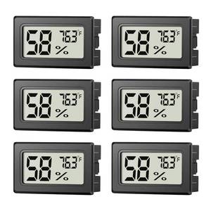 lot 5314 image: 6 Pack Mini Hygrometer Indoor Humidity Meter, Small Digital Thermometer Humidity Gauge Meter, Indoor Thermometer Hygrometer Monitor Fahrenheit for Thermostat Reptile Tank, Mason Jars