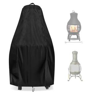 lot 5357 image: Aidetech Chiminea Cover for BALI OUTDOORS, Waterproof Outdoor Steel Fireplace Fire Pit Cover-18D x 36H