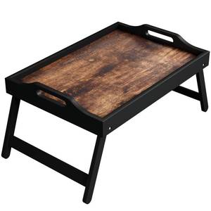 lot 5361 image: Fibogollo Wooden Bed Tray Table with Folding Legs and Handle,Breakfast Trays,Serving Tray for Food and Snack,Laptop Laptop Desk for Working