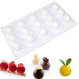 lot 5364 image: OCPO KITCHEN Mini Truffles Silicone Mold for Baking Candy, Chocolate, Cake Decoration Mold, Non-Stick & Easy Release, 3D Mini Ball Shape (15-Cavity)