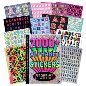 lot 5367 image: Fashion Angels 2,000 Alphabet Sticker Book, Includes Fun & Colorful Craft Letter Stickers, Ideal for Accessorizing Kids & Teens Notebooks, Journals & More