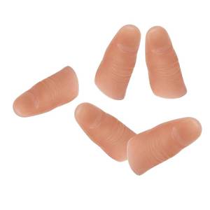 lot 5373 image: Dwuww 5 Pcs Magic Trick Fingers Fake Thumb Tips Stage Show Prop Prank Magic Kits and Accessories Novelty Toys