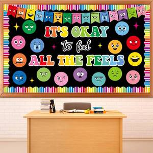 lot 5375 image: Feeling Bulletin Board Set Mental Health Classroom Decorations Growth Mindset Back to School Wall Art Decor Emotion Cutouts Feeling Chart for Kid Teacher School Counselor Therapy Calm Corner Supplies