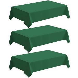 lot 5389 image: JHDZDHY Green Disposable Plastic Tablecloth, 3 Pack Table Cloths Disposable for Indoor or Outdoor Birthdays Christmas Buffet Table-54 x 108 (Green, 3 Pack)