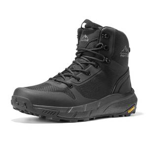 lot 5473 image: NORTIV 8 Mens Military Tactical Boot Lightweight Comfortable Boots for Work All Day Side Zipper Motorcycle Combat Hiking Boots Metrostrike(8-9 Inches),Size 11,Black