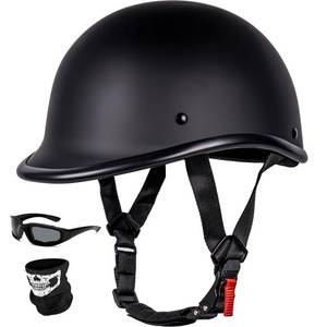 lot 5474 image: Yesmotor Vintage Motorcycle Half Helmet - Lightweight Low Profile Open-Face Half-Face Helmet DOT Approved Xl