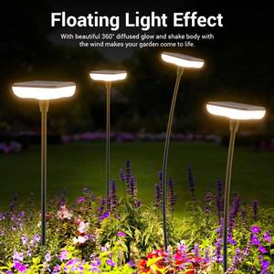 lot 5478 image: Ainostone Solar Lights Outdoor Pathway 8 Pack IP65 Waterproof 31 Solar Garden Lights 2 Heights Adjustable Auto OnOff Lasting 12H for Walkway Patio Lawn Path Yard Plants Flower Beds Landscape Decor