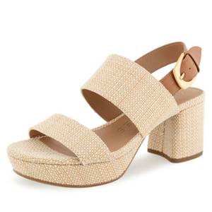 lot 5496 image: Aerosoles Womens CAMILIA Heeled Sandal, NATURAL RAFFIATAN, 7W