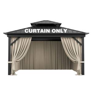 lot 5501 image: Pakunoda Outdoor Gazebo Curtain Replacement Universal 4-Panel Sidewalls 10 X 12,Outdoor Patio Waterproof Privacy Curtain with Double Zipper for Patio,Garden, and Backyard (Curtain Only)