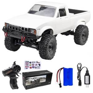 lot 504 image: LEOSO WPL C24 116 RC Rock Crawler Truck 4x4 with 1 Upgraded 1200mah Battery 2.4GHz 4WD Remote Control Off-Road Pick-up Truck RTR for Men (White)
