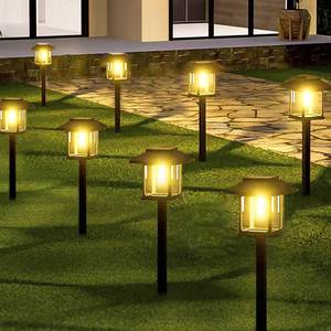 lot 5512 image: 16-Pack Solar Lights Outdoor (Extra-Bright & Auto OnOff), Solar Powered Garden Lights, Outdoor Waterproof Solar Pathway Lights for Patio, Path, Yard, Landscape, Driveway, Walkway Decor (Warm White)