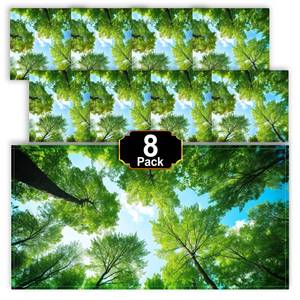 lot 5560 image: Aheroi Light Covers, 8 Pcs 4 x 2 FT Fluorescent Light Covers, Magnetic Light Covers for Ceiling Lights, Classroom Drop Ceiling Light Cover Florescent Led Light Shade Room School Office Decor(Forest)