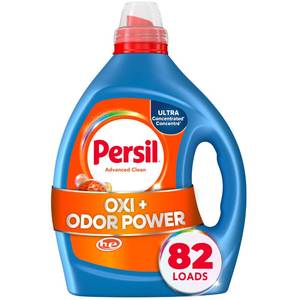lot 5565 image: Persil Advanced Clean OxiOdor Power, Laundry Detergent Liquid, 82.5 Fl Oz, 82 Loads, Ultra Concentrated Laundry Soap, Fights Tough Stains and Odors, All Water Temperatures, HE Safe