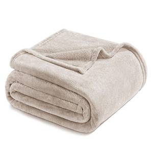 lot 5567 image: Exclusivo Mezcla Fleece Blanket Twin Size for Bed, Super Soft and Warm, All Season, Cozy, Plush, Lightweight, 60x80 Inches Camel