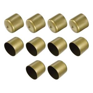 lot 5583 image: uxcell 10pcs Rubber End Caps 46mm ID Vinyl Round Tube Bolt Cap Cover Thread Protectors Gold