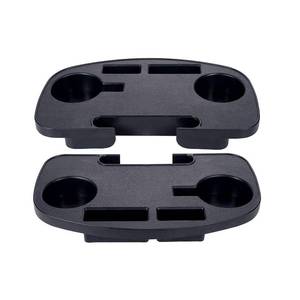 lot 5595 image: Hanperal 2Pack Zero Gravity Chair Cup Holder for Zero Gravity Chair, Upgraded Version Cup Holder, Universal Clip On Chair Table with Mobile Device Slot and Snack TrayBlack