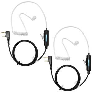 lot 5596 image: SAMCOM 2 Pin Acoustic Tube Earpiece Walkie Talkies,Air Tube in-Ear Headset with Mic for FPCN30A Two Way Radios, Hands-Free Surveillance Radio Earpieces with PTT for K Plug Radio,2 Packs