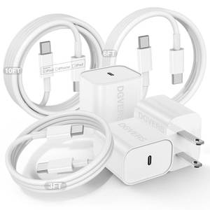 lot 5599 image: DGVERS Fast Charger for iPhone 17 16 15 Charger Fast Charging 3Pack, 3610ft USBC to USBC Cable Cord &20W Type C Block for iPhone 1717 Air17 Pro Max17 Pro16 15 Pro MaxProPlus,iPad ProAirMini