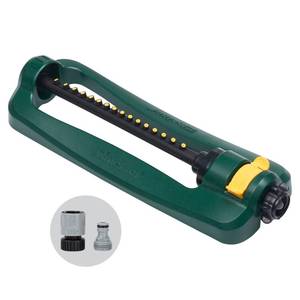 lot 5622 image: Melnor 65148AMZ TurboTek Oscillating Sprinkler, 2,800 sq. ft., Quick Connect Bundle, 16 Precision Nozzle, Green, Yellow