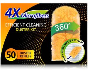 lot 5668 image: Duster Refills 50 Counts, 360° Heavy Duty Multi Surface Duster Refills for Cleaning, Compatible with Swiffer Dusters