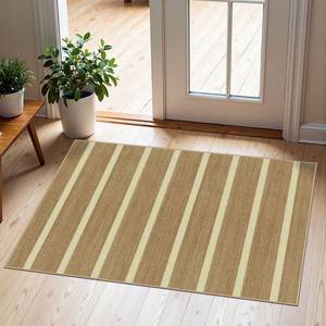 lot 5680 image: Othilic Front Door Rug - 2x3 Non-Slip Door Mat Washable Doormat Indoor Outdoor Entrance Tan Beige Striped Small Throw Rugs for Entryway Bedroom Laundry Room Kitchen Mat for Floor Front Porch Decor