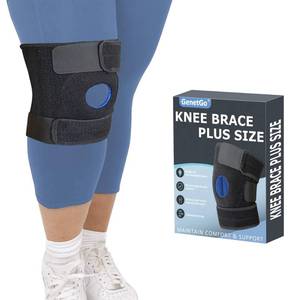 lot 5681 image: GenetGo Plus Size Knee Brace for Obese Women & Men - Adjustable Knee Support for Meniscus Tear, Arthritis Pain, Compression with Side Stabilizers (XL2XL3XL)
