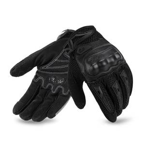 lot 5694 image: IRON JIAS Motorcycle Gloves for Men and Women - Motorbike Powersports Racing Gloves with Hard Knuckle Touchscreen for BMX ATV MTB Riding (Black L)
