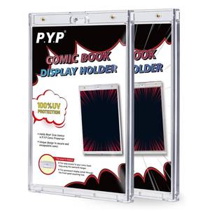 lot 5719 image: 2ct Magnetic Comic-Book Display Cases - Crystal Clear One Touch Comic Book Holders, UV Protection Comic Book Slab Protectors, Premium Wall Mountable Comic Book Protective Holders, Fits Most Comics