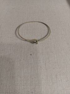 lot 5935 image: Gold Tone Open Cuff Bracelet with Crystal Stone